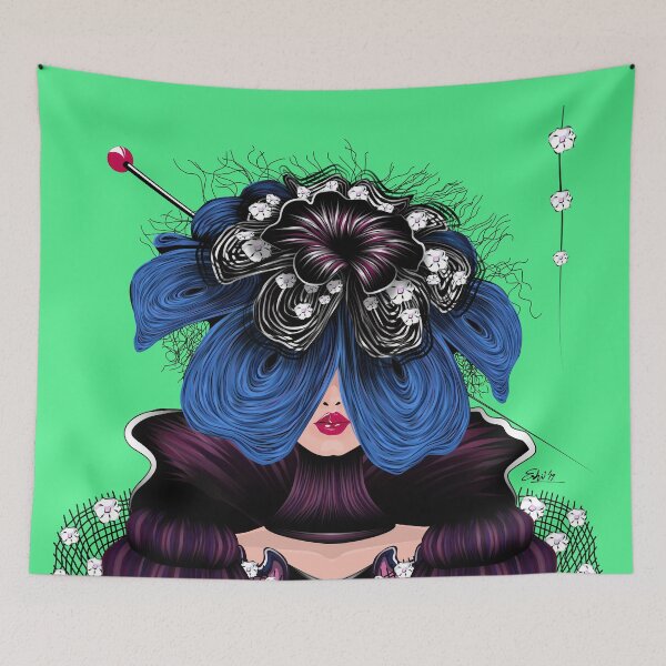 Item preview, Aria Pompadour - Green designed and sold by eshipaints.