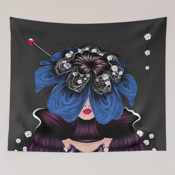 Item preview, Aria Pompadour - Charcoal designed and sold by eshipaints.