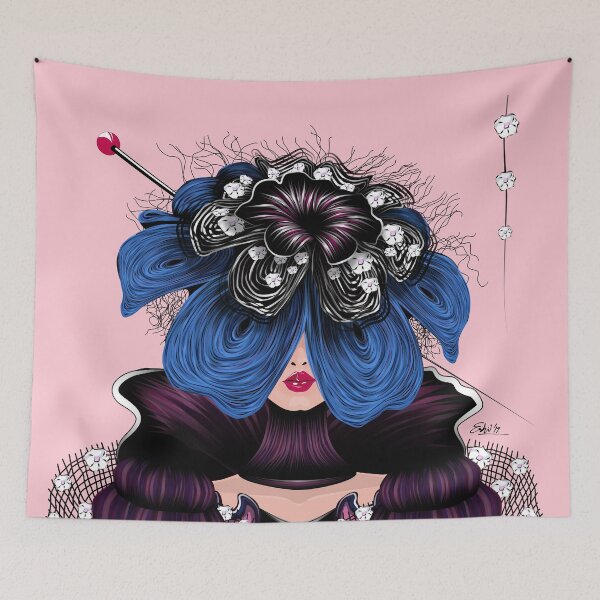 Item preview, Aria Pompadour - Pink designed and sold by eshipaints.
