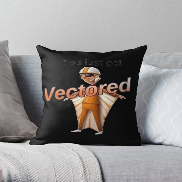 you just got VECTORED Throw Pillow