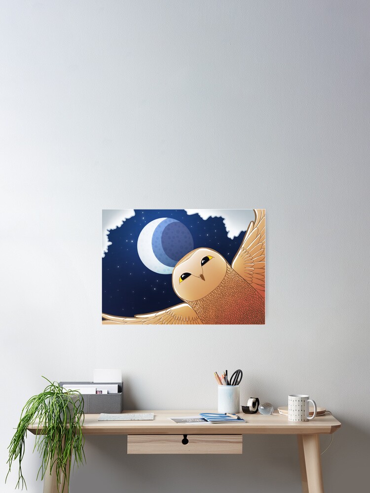 Aperçu 2 sur 3. Poster avec l'œuvre A Shadow on the Moon créée et vendue par Blenderbeetle.
