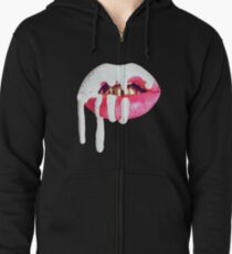kylie cosmetics lip logo Zipped Hoodie