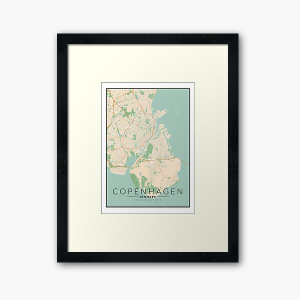 Item preview, Copenhagen - City Print Map in Color designed and sold by MightBeFoxes.