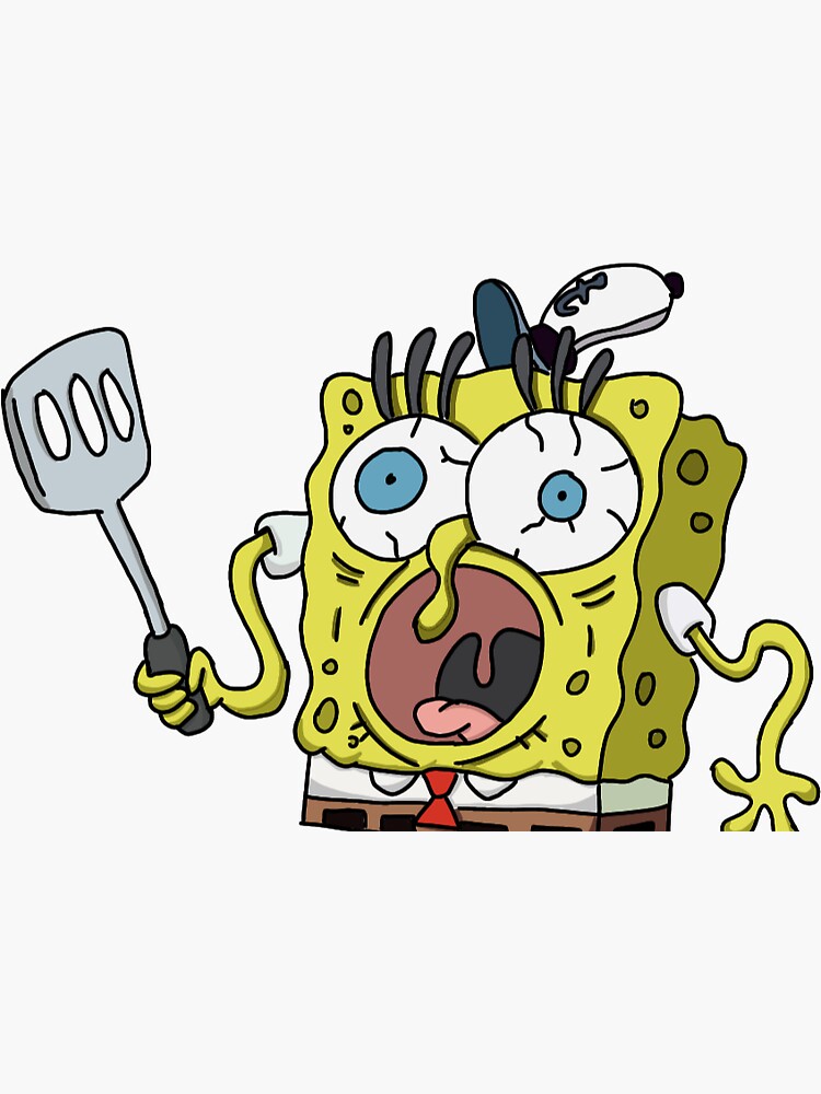 "Crackhead SpongeBob!" Sticker for Sale by CloudyCanvas Redbubble