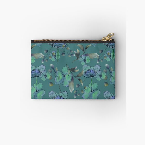 Item preview, Blue floral green foliage watercolor abstract pattern designed and sold by ahahdodo.