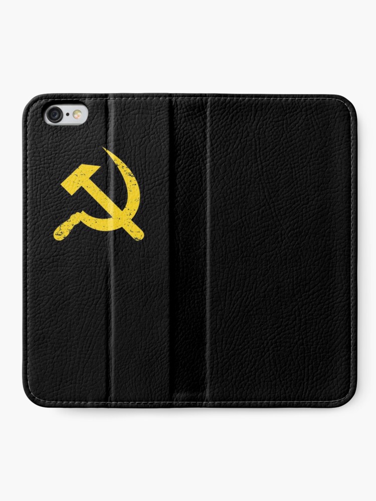 Soviet Union Communist Flag Hammer And Sickle Iphone Wallet By Teeward Redbubble - communism will prevail roblox meme laptop sleeve by thesmartchicken