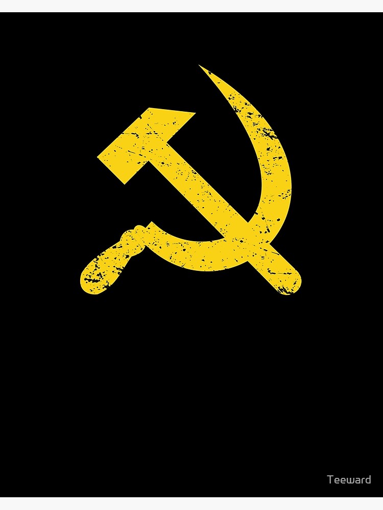 Soviet Union Communist Flag Hammer And Sickle Art Board Print By Teeward Redbubble - roblox hammer and sickle