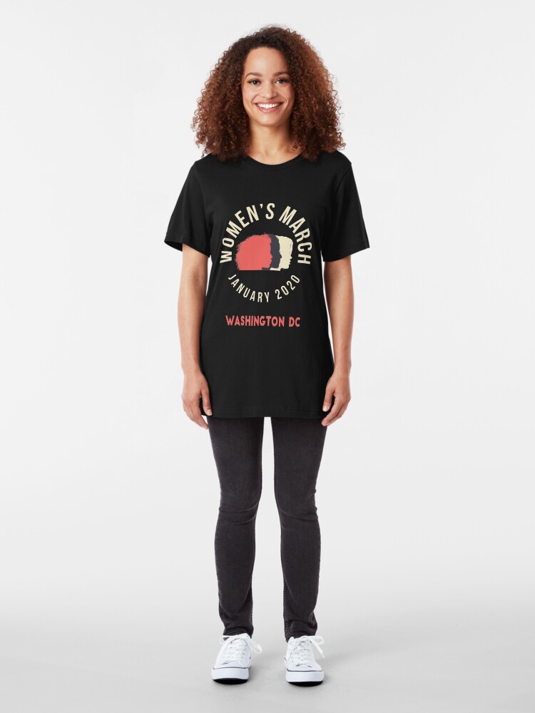 Alternate view of Women's March 2020 Washington DC Slim Fit T-Shirt