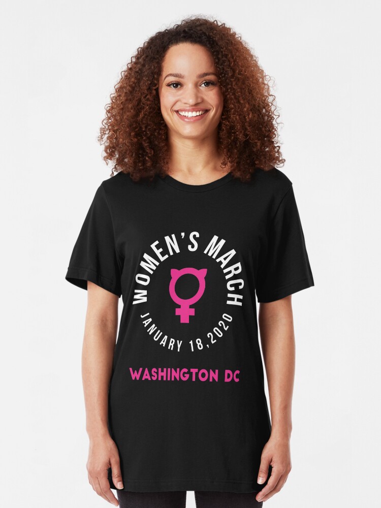 Alternate view of Women's March 2020 Washington DC Slim Fit T-Shirt