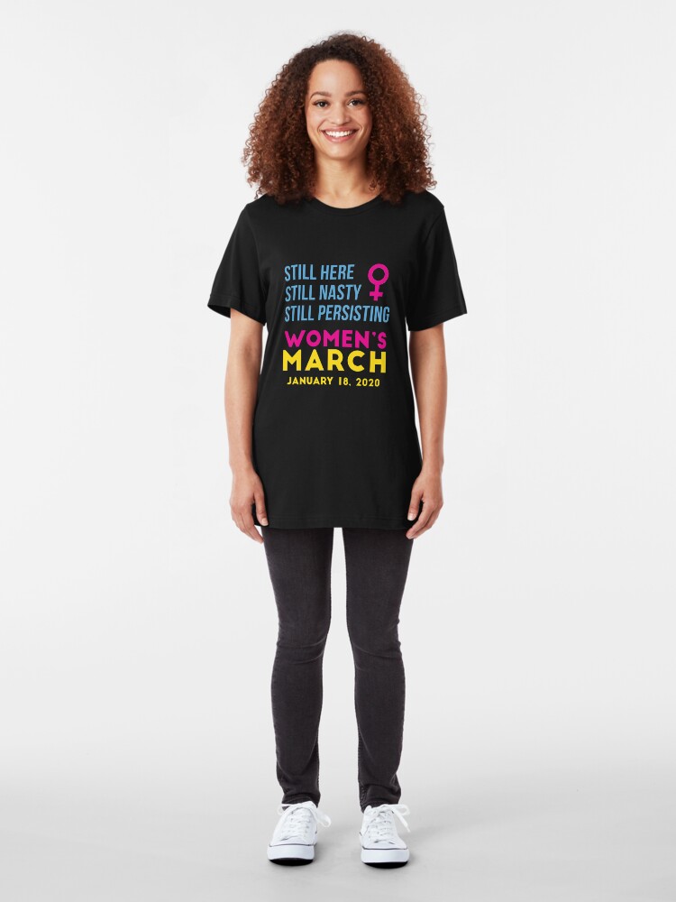 Alternate view of Women's March 2020 Washington DC Slim Fit T-Shirt
