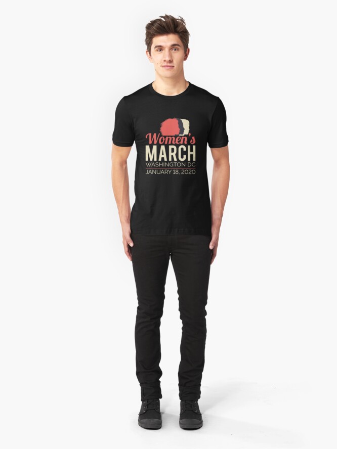 Alternate view of Women's March 2020 Washington DC Slim Fit T-Shirt