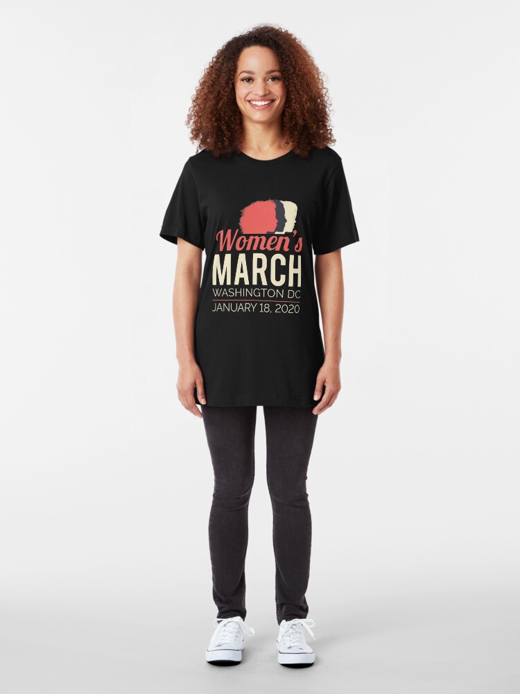 Alternate view of Women's March 2020 Washington DC Slim Fit T-Shirt