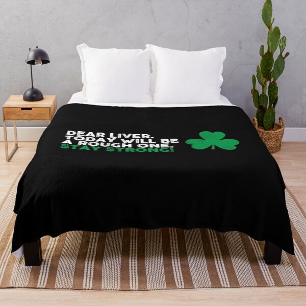 Item preview, Dear Liver Today Will Be a Rough One Funny St Patrick's Day Irish Drinking Squad Green Shamrock Grunge designed and sold by alenaz.