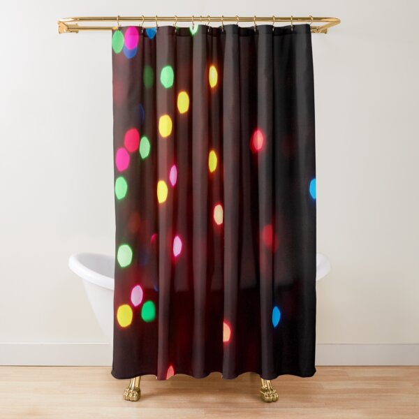 Christmas Lights Glowing Shower Curtain