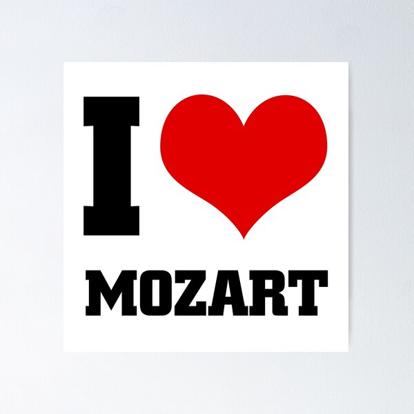 Vista previa del artículo con la obra «Amo mozart», diseñado y vendido por Thestarrysky.