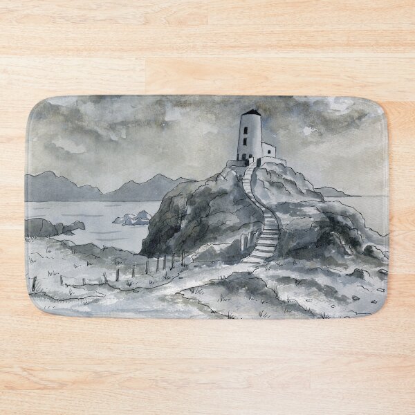 Item preview, Llanddwyn Lighthouse, Anglesey - Pen and Wash designed and sold by sarymart.