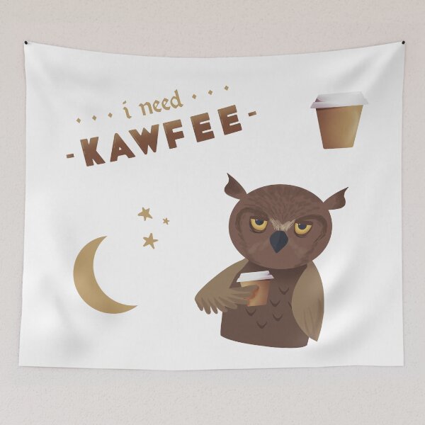 Item preview, Night Owl I Need Coffee Sticker Pack designed and sold by yellowpomelo.