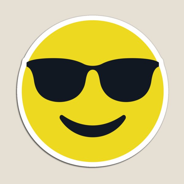 smiley-with-sunglasses-cool-face-emoji-emoticon-magnet-for-sale-by