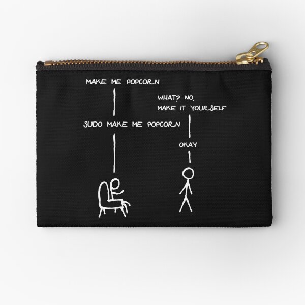 Sudo Make Me Popcorn Funny Programming Jokes Zipper Pouch