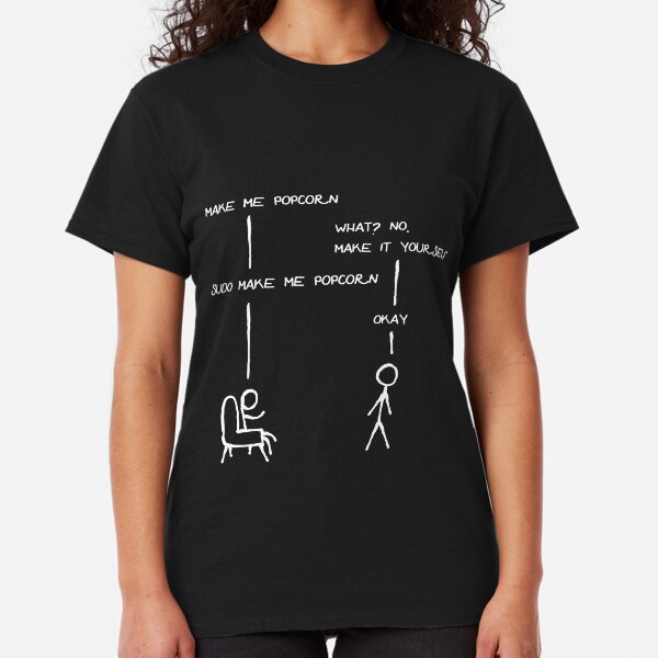 Sudo Make Me Popcorn - Funny Programming Jokes Classic T-Shirt