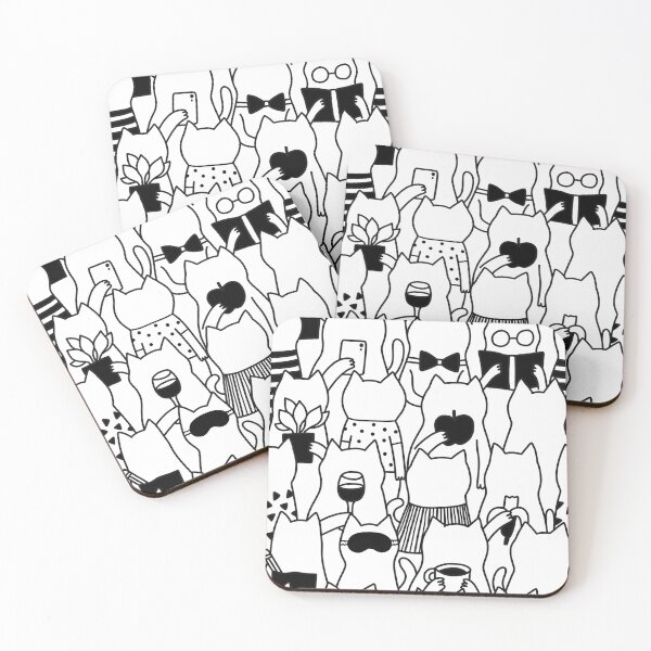 Item preview, Black and white doodle Everyday cats community.  designed and sold by kostolom3000.