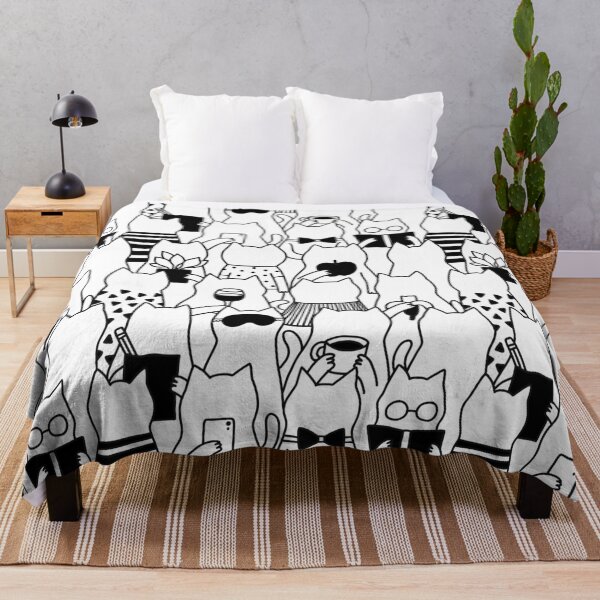Item preview, Black and white doodle Everyday cats community.  designed and sold by kostolom3000.