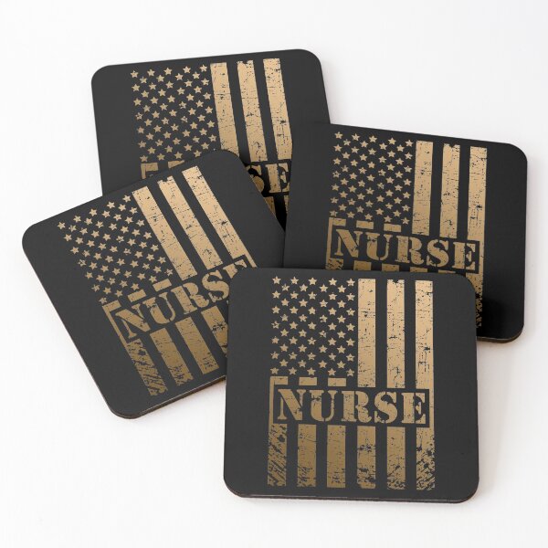 Item preview, Nurse American Flag 4th of July Golden Color designed and sold by Mfk Clothes.