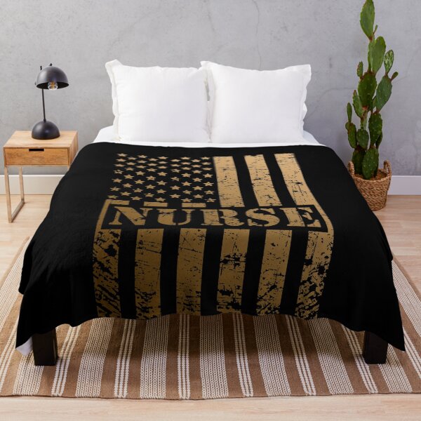 Item preview, Nurse American Flag 4th of July Golden Color designed and sold by Mfk Clothes.
