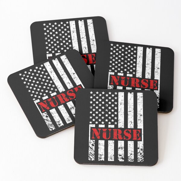 Item preview, Nurse American Flag 4th of July with Red Color Text designed and sold by Mfk Clothes.