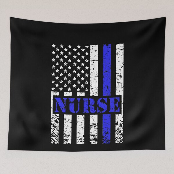 Item preview, Nurse American Flag 4th of July with Blue Line designed and sold by Mfk Clothes.