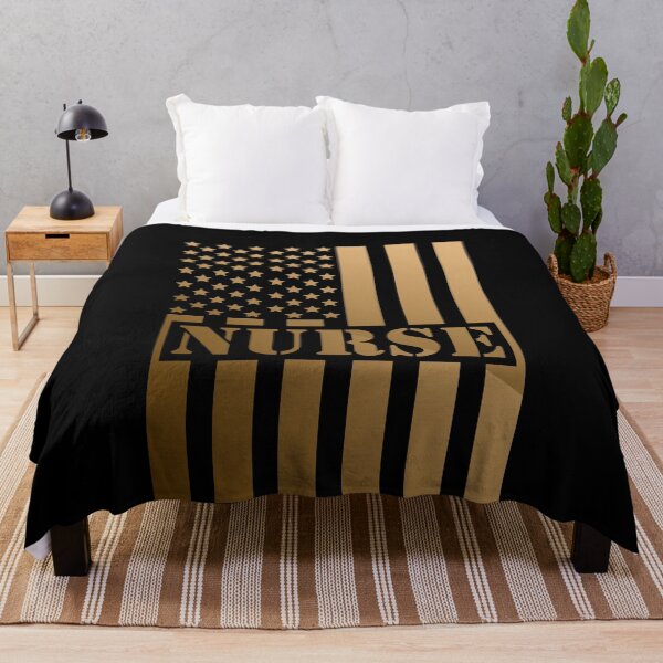 Item preview, Nurse American Flag 4th of July Golden Color designed and sold by Mfk Clothes.