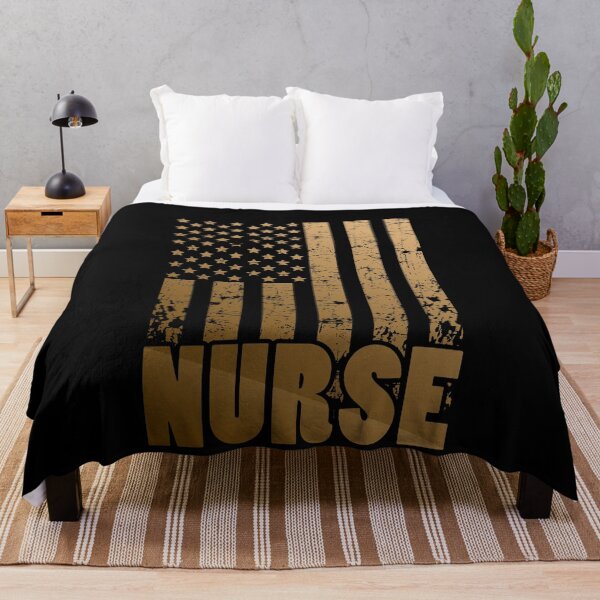 Item preview, Nurse American Flag 4th of July Golden Color designed and sold by Mfk Clothes.