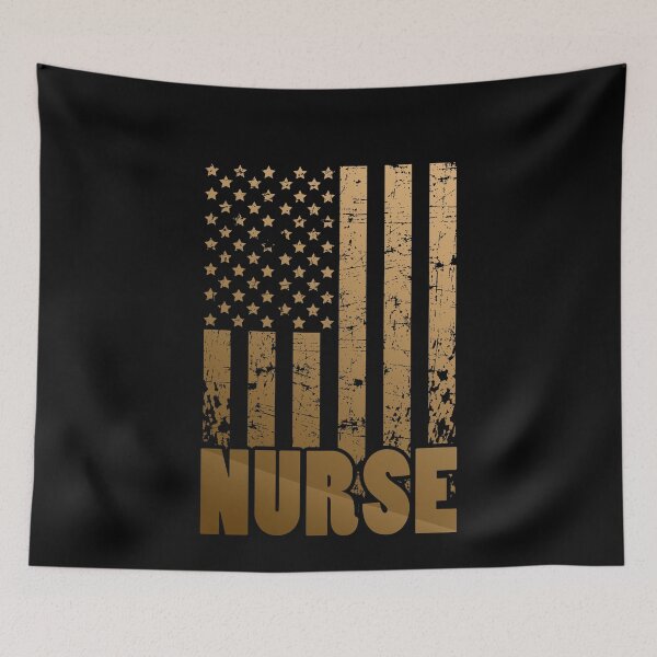 Item preview, Nurse American Flag 4th of July Golden Color designed and sold by Mfk Clothes.