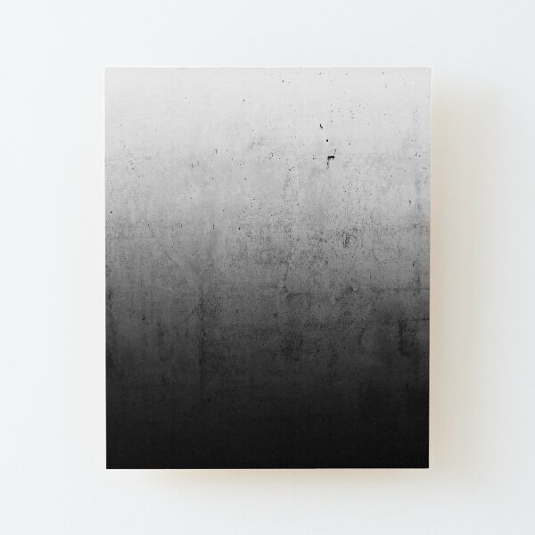 Black Ombre on Concrete Texture Wood Mounted Print