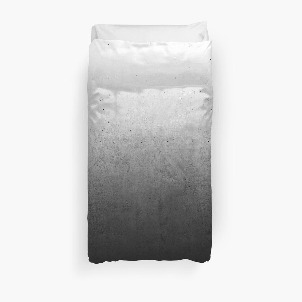 Black Ombre on Concrete Texture Duvet Cover