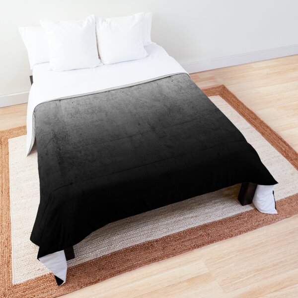 Black Ombre on Concrete Texture Comforter