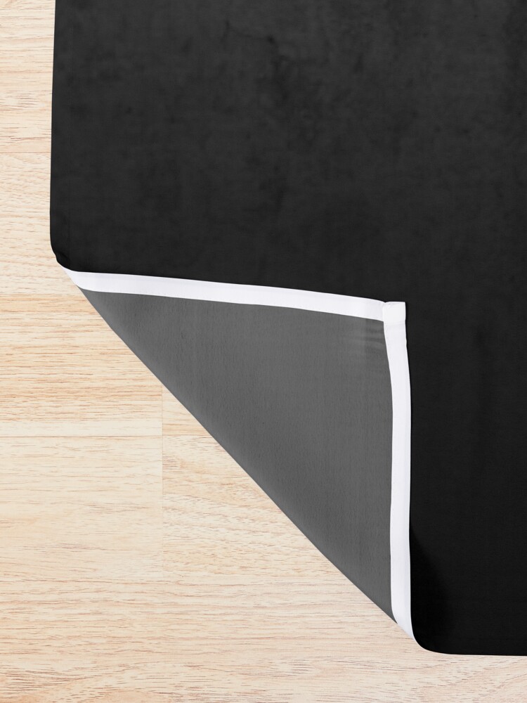 Alternate view of Black Ombre on Concrete Texture Shower Curtain