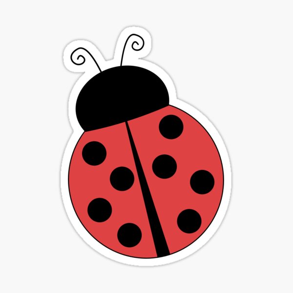 Collection of ladybug stickers cute insect ladybir