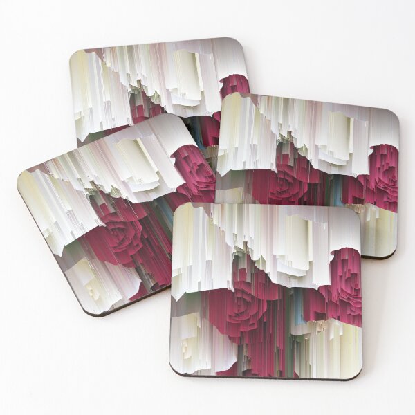 Item preview, Glitched White and Red Roses designed and sold by JillyBeanDesign.