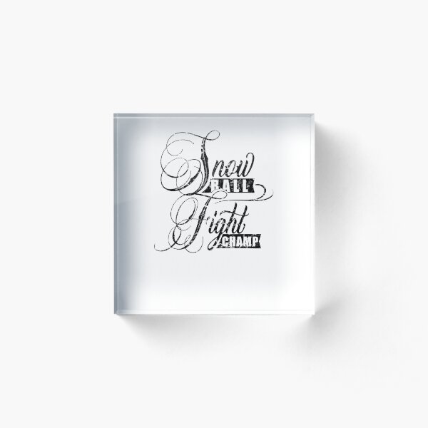 Snow Fight Acrylic Block