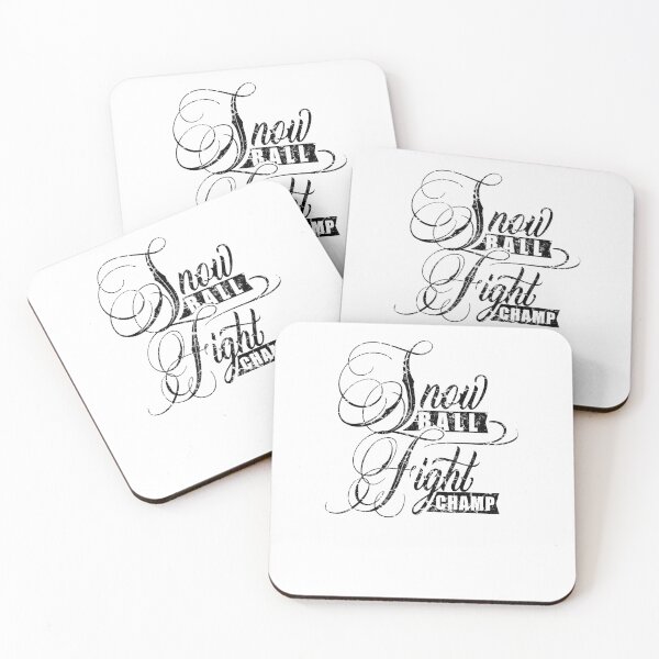 Snow Fight Coasters (Set of 4)