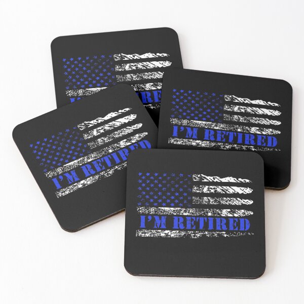 Item preview, I'm Retired - Funny Retirement Legend with American Flag and Blue Text designed and sold by Mfk Clothes.