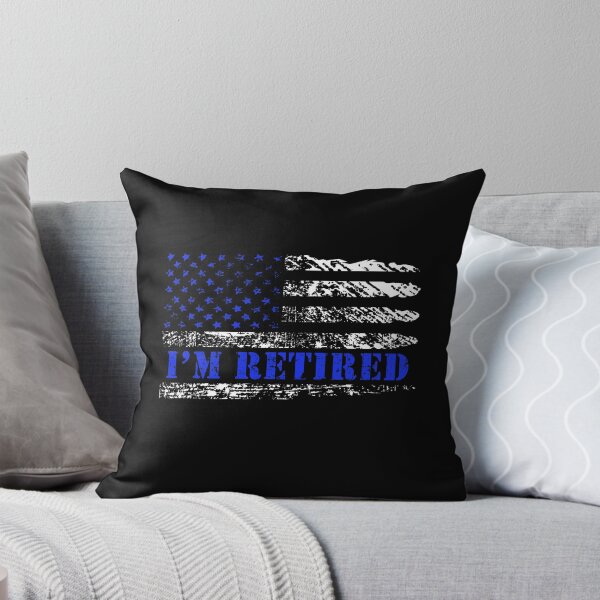 Item preview, I'm Retired - Funny Retirement Legend with American Flag and Blue Text designed and sold by Mfk Clothes.