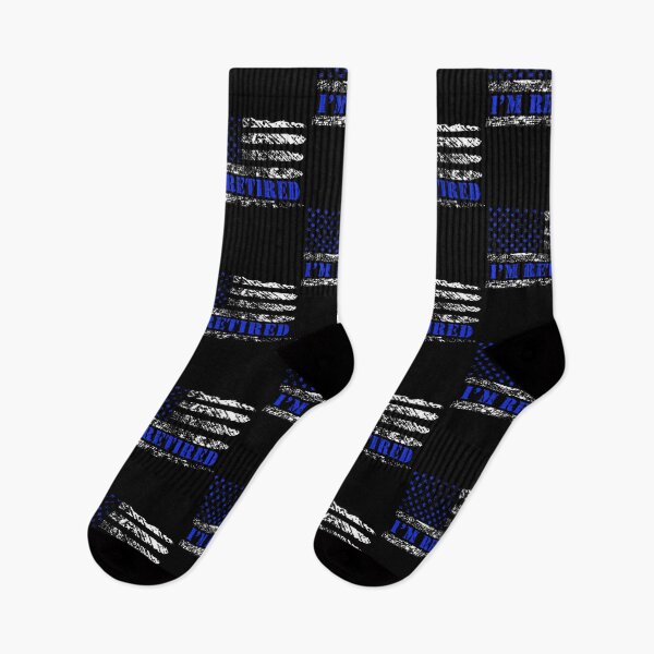 Item preview, I'm Retired - Funny Retirement Legend with American Flag and Blue Text designed and sold by Mfk Clothes.