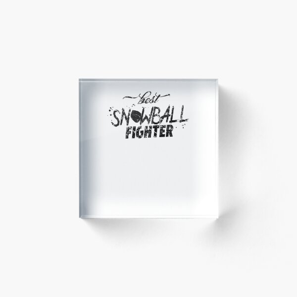 Snowball fight Acrylic Block