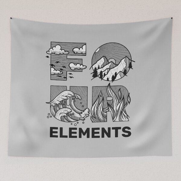 Item preview, Four Elements Air Earth Water Fire Greek Triangle Symbols designed and sold by Teeleo.