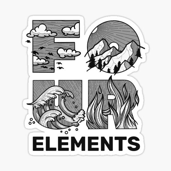 Sticker 4 Elemente Redbubble