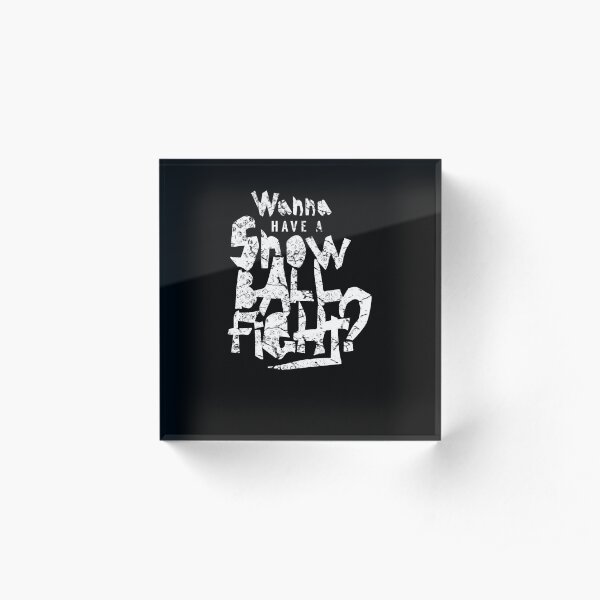 Snowball fight Acrylic Block