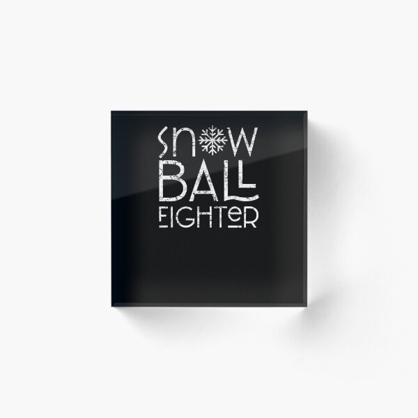 Snowball fight Acrylic Block