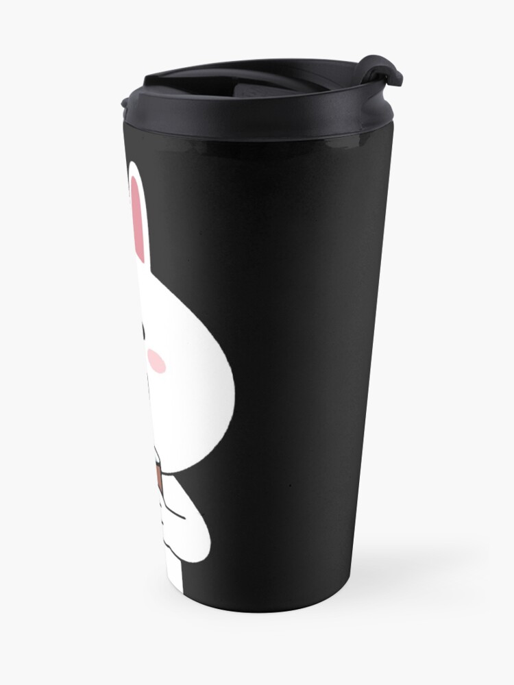 Alternate view of Cute cony bunny rabbit brown bear lovers forever Travel Mug